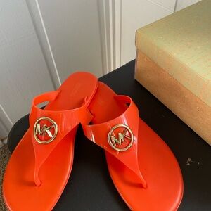 Michael Kors orange sandals